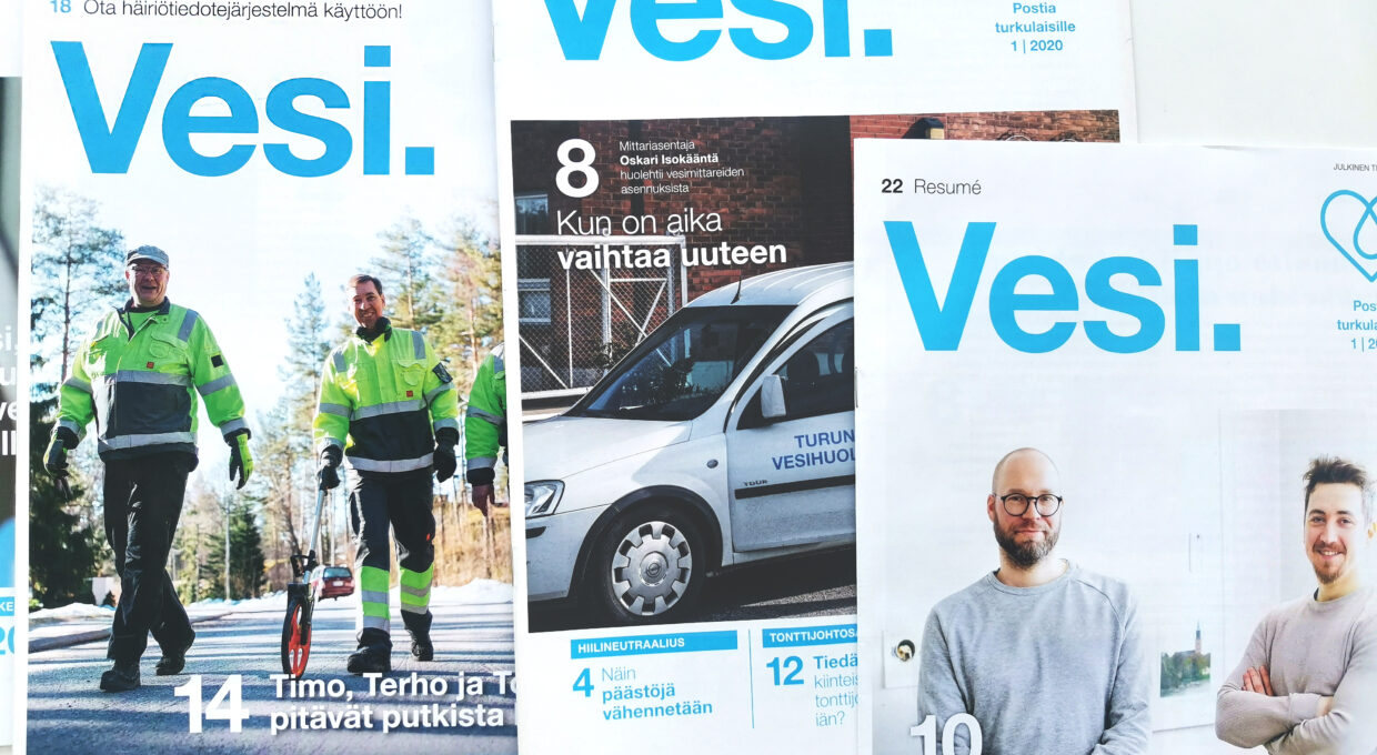 Vesi.-lehtien kansia